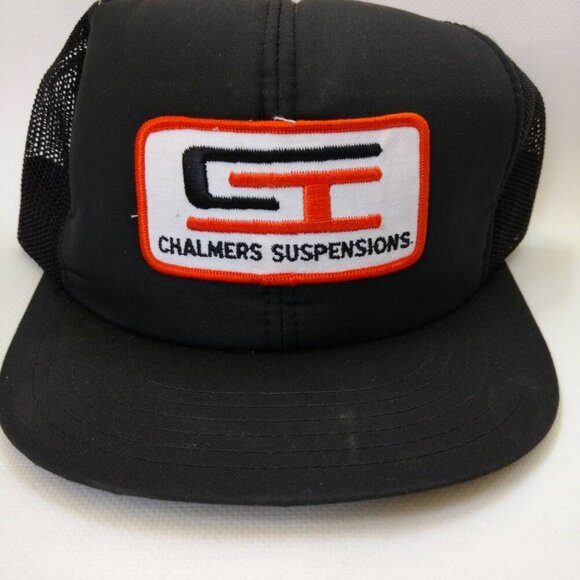 Vintage Mesh Trucker Hat Chalmers Suspensions 1980s Snapback Cap - Picture 3 of 3
